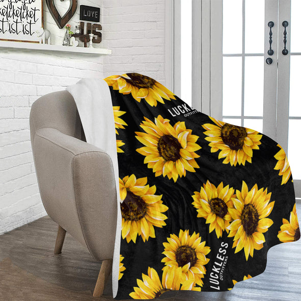 Sunflower Fleece Throw Blanket - Luckless Outfitters