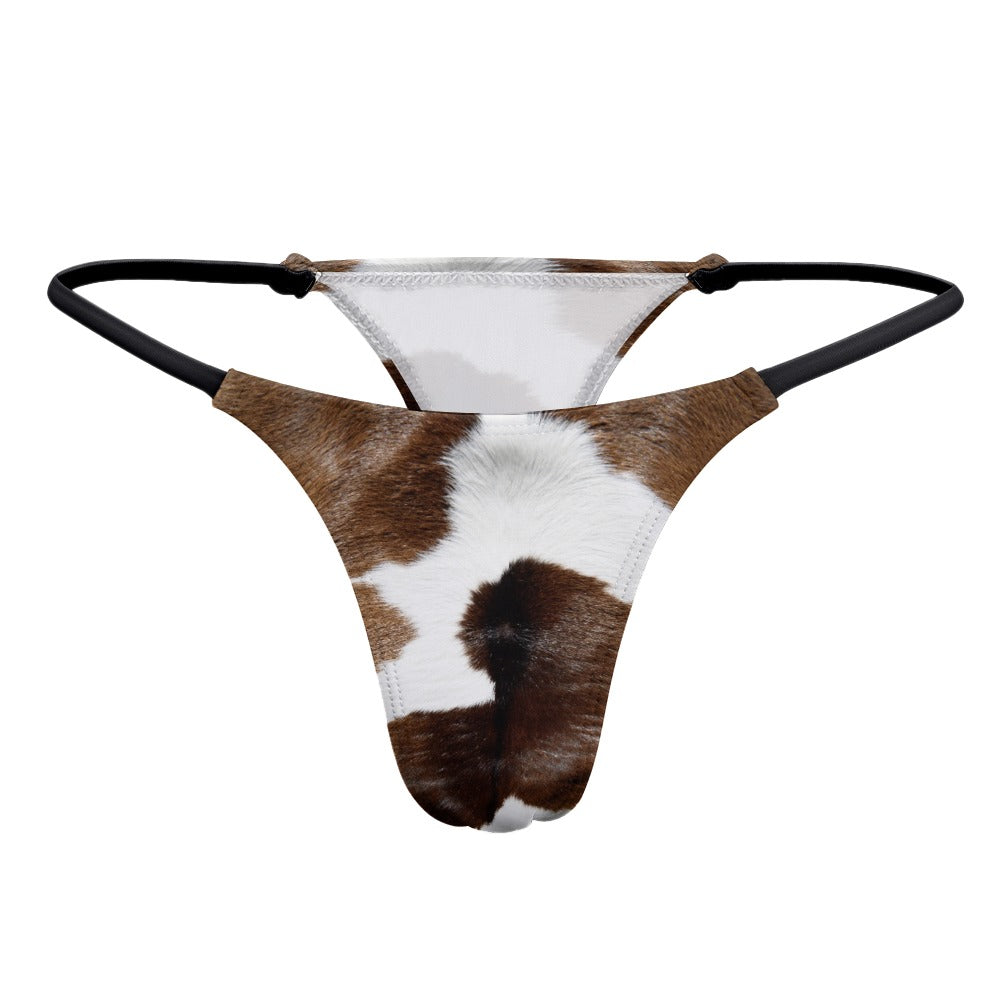 Cow Print Yoga Thong – Luckless Outfitters