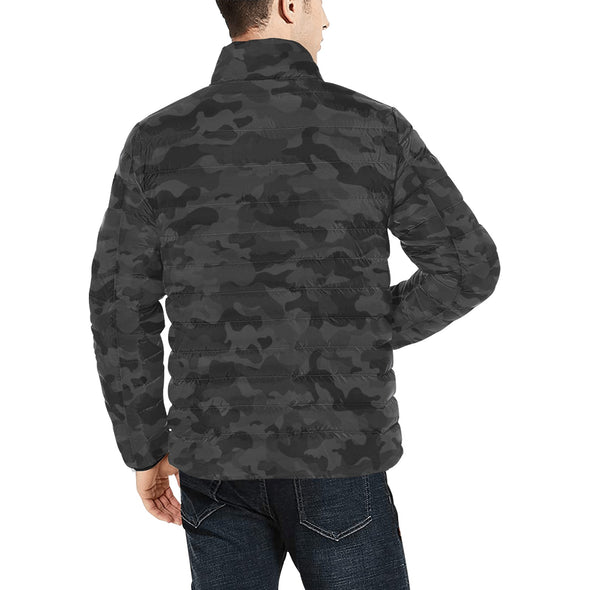 Men's Black Camo Padded Jacket