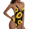 Sunflower Lace Back One Piece Swimsuit - Luckless Outfitters - Country - Apparel - Music - Clothing - Redneck - Girl - Women - www.lucklessclothing.com - Matt - Ford Parody - Concert - She Wants the D - Lets Get Dirty - Mud Run - Mudding - 