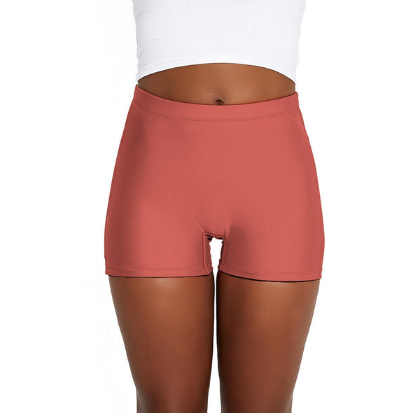 Women's High Fitness Shorts - Longhorn Indian Red