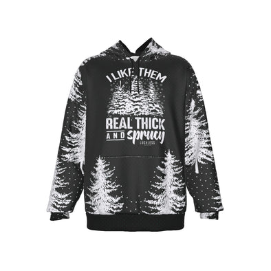 Thick & Sprucy Heavy Fleece Raglan Holiday Hoodie