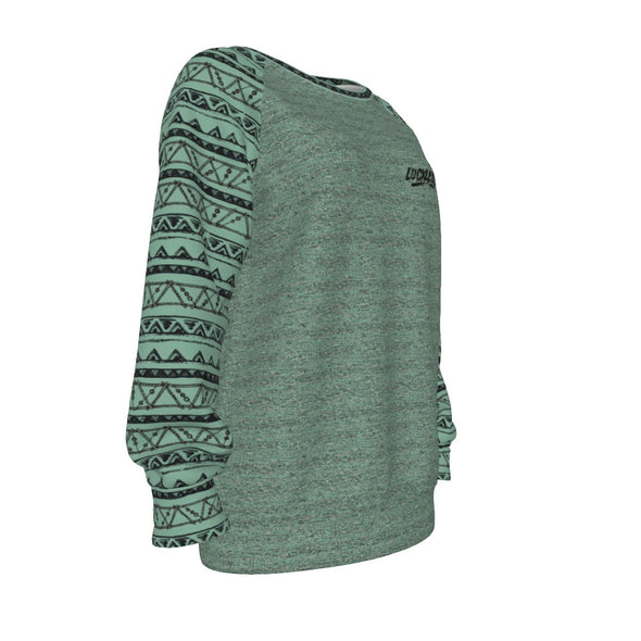 Women's Raglan Sleeve Sweatshirt - Chill - Aztec