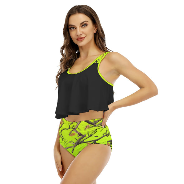 Camo Women's Ruffled Bikini | HiVis