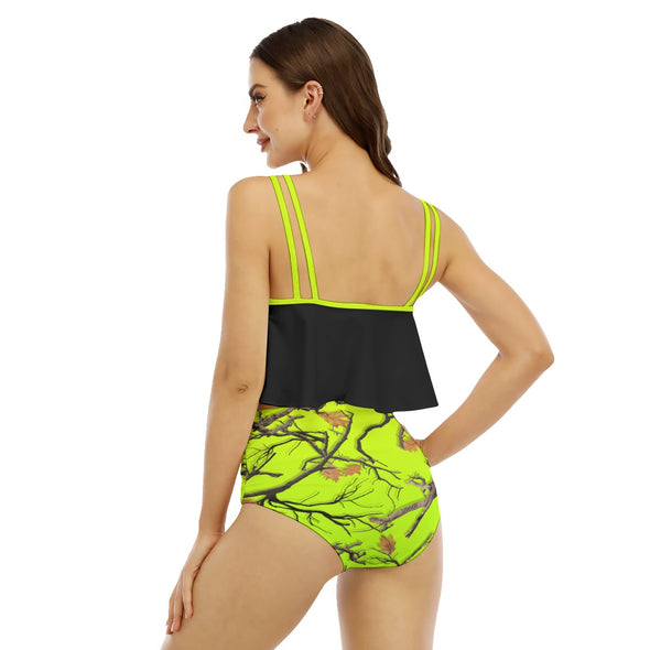 Camo Women's Ruffled Bikini | HiVis