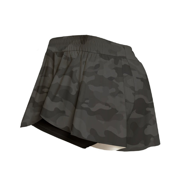 Sport Skirt With Pocket | Black Camo