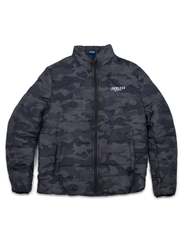 Men's Black Camo Padded Jacket