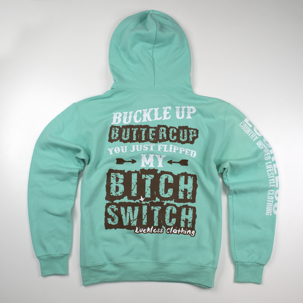 Buckle Up Buttercup Hoodie - Cool Mint