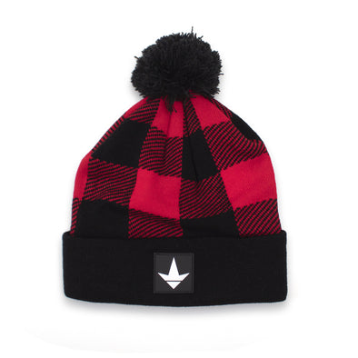 Buff Check Patch Pom Beanie