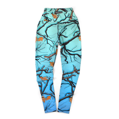 Darlin Camo Women's Leggings Aquamarine - Luckless Outfitters