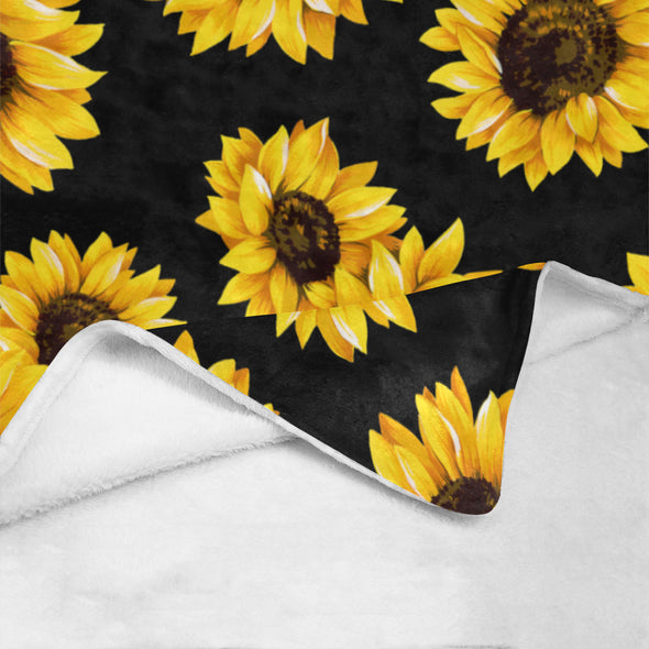 Sunflower Fleece Throw Blanket - Luckless Outfitters