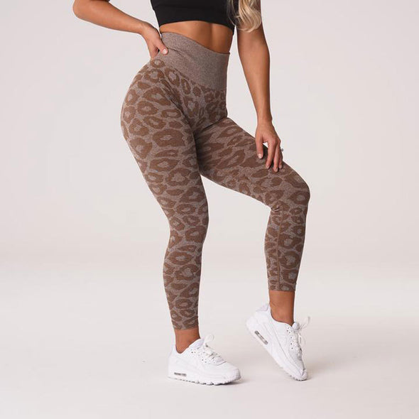 Leopard High Waisted Seamless Women's Leggings (Multiple Colors)