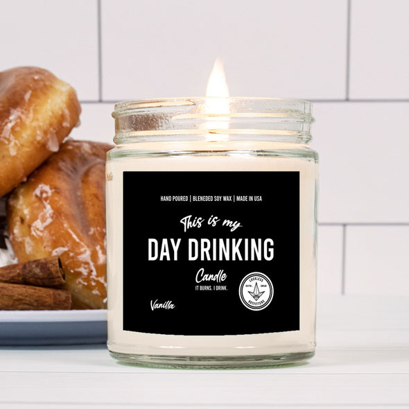 Day Drinking Candle (Hand Poured 9 oz.) Vanilla