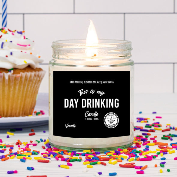 Day Drinking Candle (Hand Poured 9 oz.) Vanilla