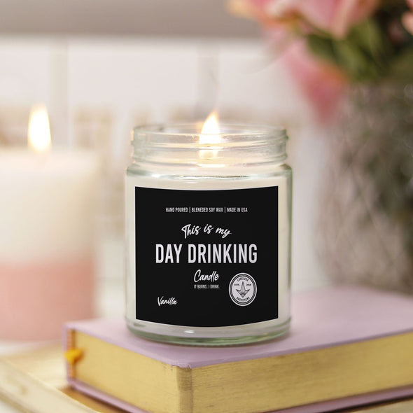 Day Drinking Candle (Hand Poured 9 oz.) Vanilla