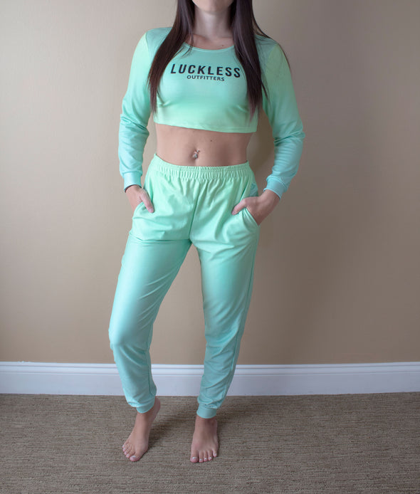 Ombre Jambo Crop Set Aquamarine - Luckless Outfitters