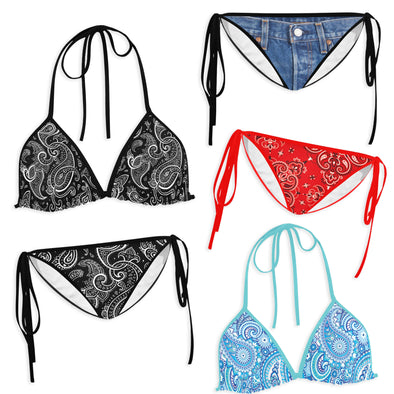 Paisley Retro Bikini Top & Bottoms - Luckless Outfitters