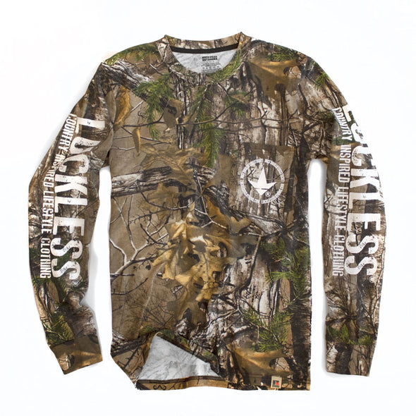 Realtree® Pocket Long Sleeve - Luckless Outfitters - Country - Apparel - Music - Clothing - Redneck - Girl - Women - www.lucklessclothing.com - Matt - Ford Parody - Concert - She Wants the D - Lets Get Dirty - Mud Run - Mudding - 