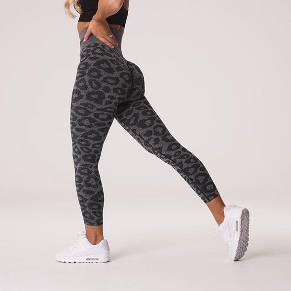 Leopard High Waisted Seamless Women's Leggings (Multiple Colors)