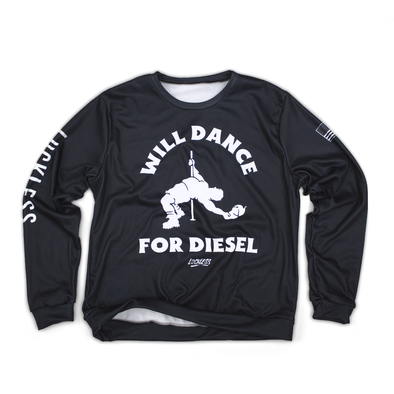 Will Dance for Diesel Crewneck Fleece Sweatshirt