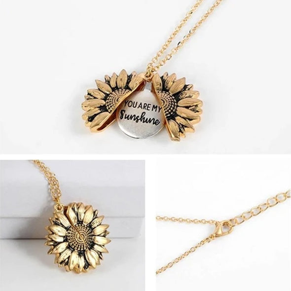 Sunflower You Are My Sunshine Necklace - Luckless Outfitters - Country - Apparel - Music - Clothing - Redneck - Girl - Women - www.lucklessclothing.com - Matt - Ford Parody - Concert - She Wants the D - Lets Get Dirty - Mud Run - Mudding - 