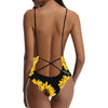 Sunflower Lace Back One Piece Swimsuit - Luckless Outfitters - Country - Apparel - Music - Clothing - Redneck - Girl - Women - www.lucklessclothing.com - Matt - Ford Parody - Concert - She Wants the D - Lets Get Dirty - Mud Run - Mudding - 