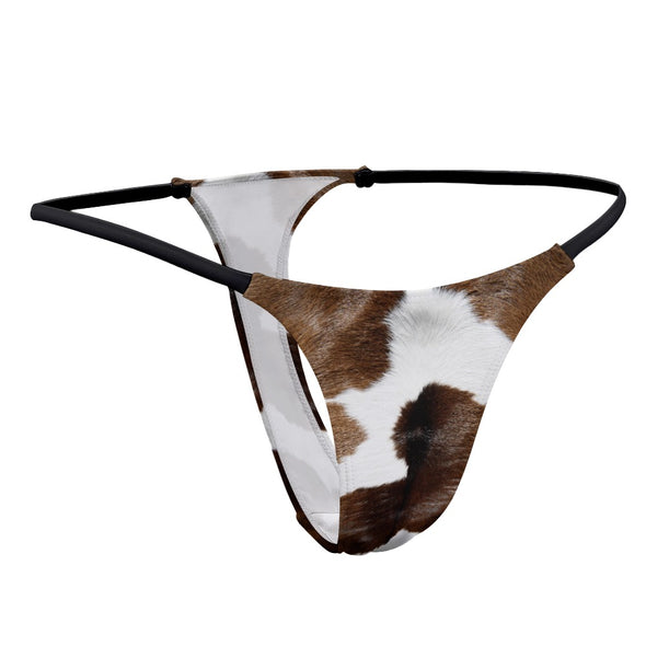 Cow Print Yoga Thong