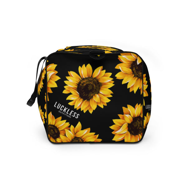 Sunflower Duffle bag - Luckless Outfitters - Country - Apparel - Music - Clothing - Redneck - Girl - Women - www.lucklessclothing.com - Matt - Ford Parody - Concert - She Wants the D - Lets Get Dirty - Mud Run - Mudding - 