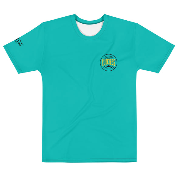 MEN'S PREMIUM TEE | GO WITH THE FLOW + TURQUOISE