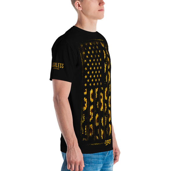 Sunflower Grunge Flag Unisex T-shirt - Luckless Outfitters - Country - Apparel - Music - Clothing - Redneck - Girl - Women - www.lucklessclothing.com - Matt - Ford Parody - Concert - She Wants the D - Lets Get Dirty - Mud Run - Mudding - 