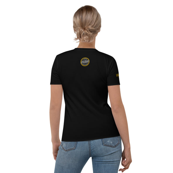 Sunflower Grunge Flag Ladies Fit T-shirt - Luckless Outfitters - Country - Apparel - Music - Clothing - Redneck - Girl - Women - www.lucklessclothing.com - Matt - Ford Parody - Concert - She Wants the D - Lets Get Dirty - Mud Run - Mudding - 