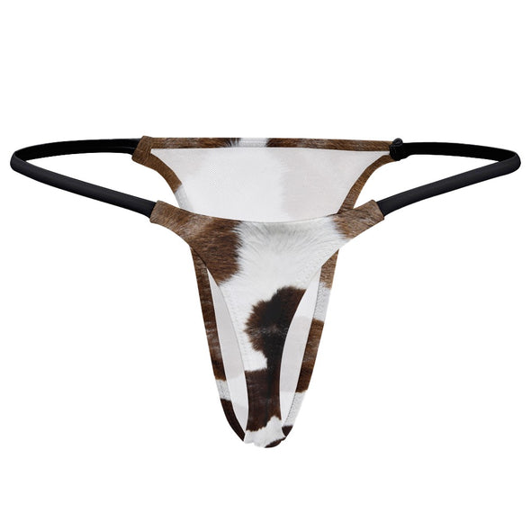 Cow Print Yoga Thong