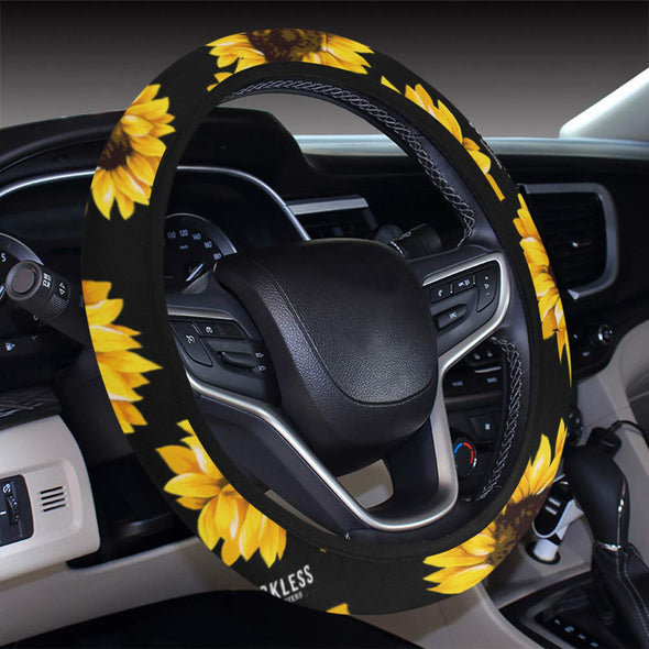 Sunflower Steering Wheel Cover - Luckless Outfitters - Country - Apparel - Music - Clothing - Redneck - Girl - Women - www.lucklessclothing.com - Matt - Ford Parody - Concert - She Wants the D - Lets Get Dirty - Mud Run - Mudding - 