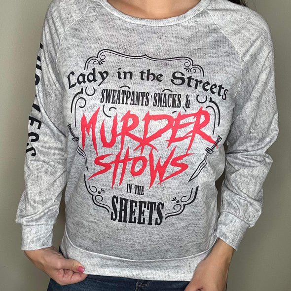 Women's Raglan Sleeve Sweatshirt - Murder Shows