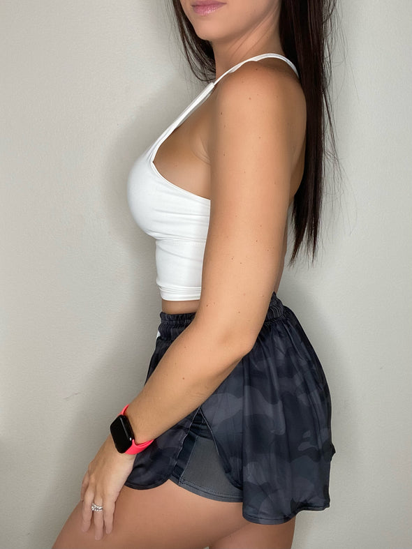 Sport Skirt With Pocket | Black Camo