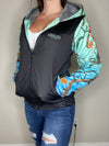 AQUAMARINE CAMO HEAVY ZIP FLEECE HOODIE - Luckless Outfitters