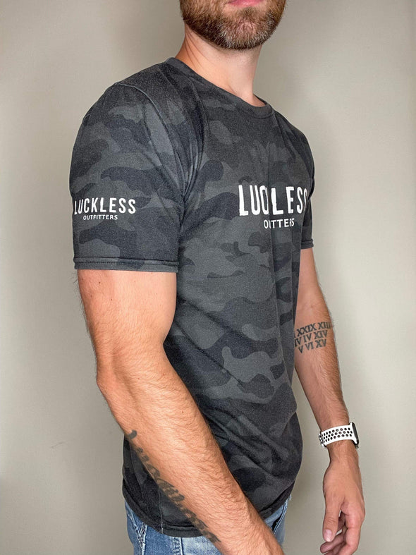 Men's Premium Tee | Black Camo