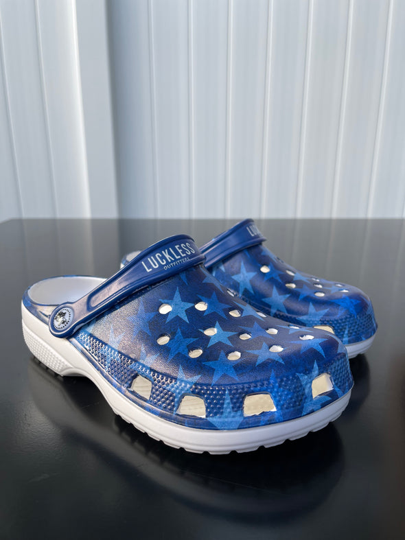 Patriotic Navy Women's Cloggers