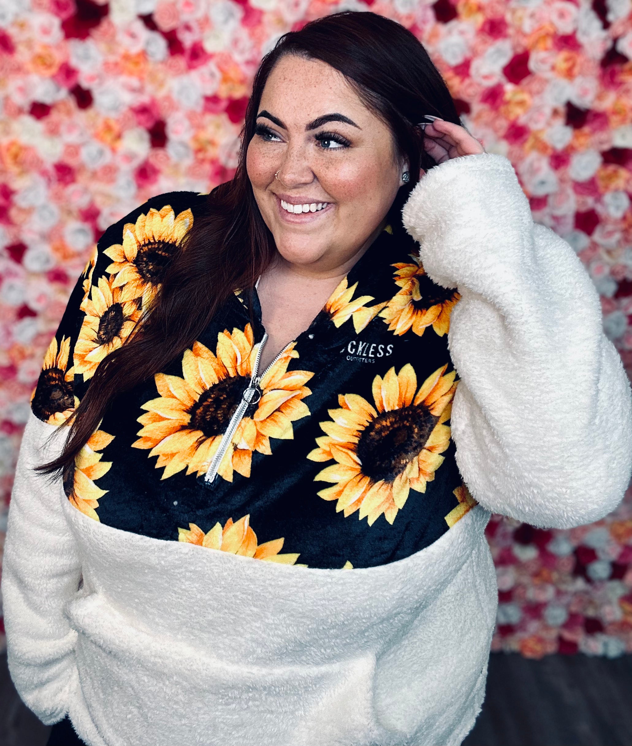 FALL FESTIVAL FLEECE SUNFLOWER Plus Sizes