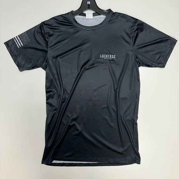 LS Mens Luckless Flag Tee Black Size Small & Large