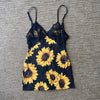 Sunflower Cami Top / Dress With Lace - Luckless Outfitters