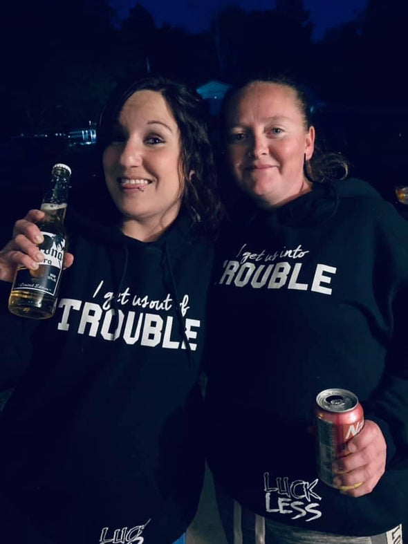 In And Out Of Trouble Best Friend Hoodies Set Of 2 - Luckless Outfitters