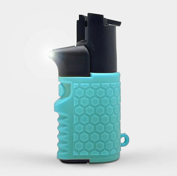 Self Defense Combo Pepper Spray + Flashlight | Teal