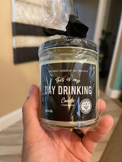 Day Drinking Candle (Hand Poured 9 oz.) Vanilla