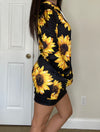 Sunflower Hoodie Dress - Luckless Outfitters