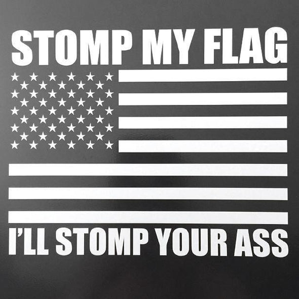 Stomp My Flag Vehicle Decal - Luckless Outfitters - Country - Apparel - Music - Clothing - Redneck - Girl - Women - www.lucklessclothing.com - Matt - Ford Parody - Concert - She Wants the D - Lets Get Dirty - Mud Run - Mudding - 