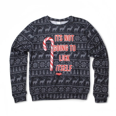 ITS NOT GOING TO LICK ITSELF UNISEX HOLIDAY CREW