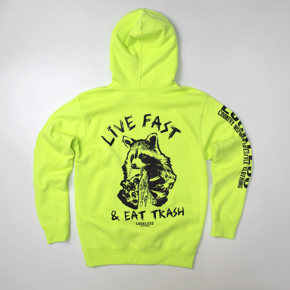 Live Fast Eat Trash Heavyweight Hoodie