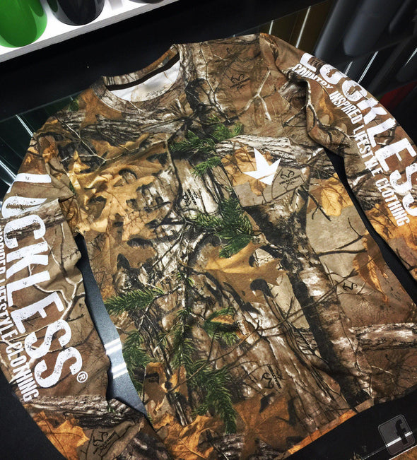 Realtree® Pocket Long Sleeve - Luckless Outfitters - Country - Apparel - Music - Clothing - Redneck - Girl - Women - www.lucklessclothing.com - Matt - Ford Parody - Concert - She Wants the D - Lets Get Dirty - Mud Run - Mudding - 