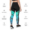 Darlin Camo Compression Leggings Aquamarine - Luckless Outfitters